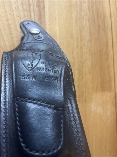 Vintage Safariland Black Leather Holster S&W 9 MM - Picture 4 of 9