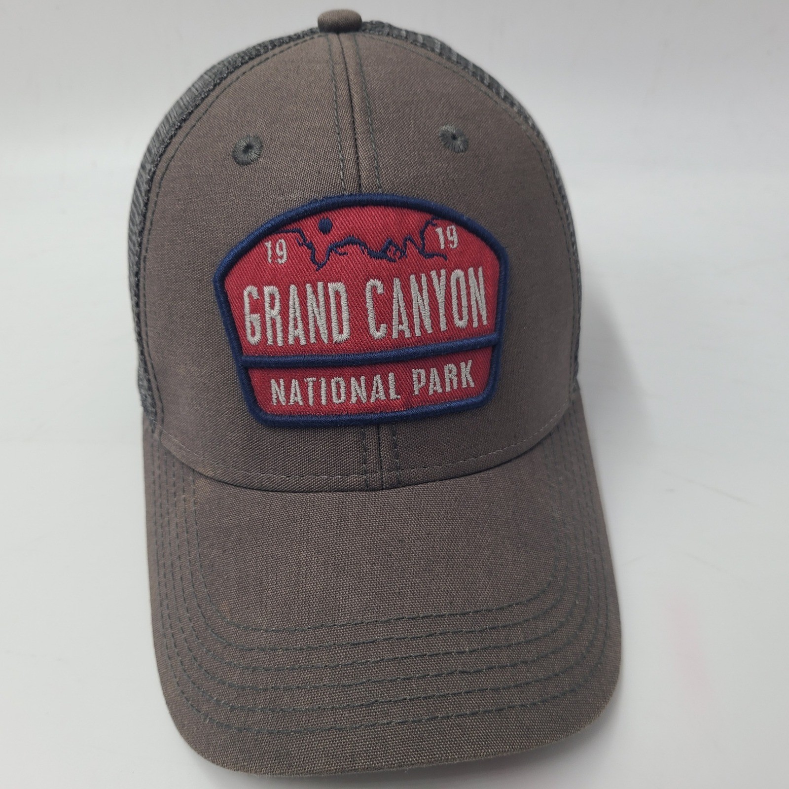 Grand Canyon National Park Hat Snapback Trucker Mesh Legacy Gray Red Patch Men