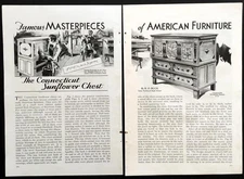 Connecticut Sunflower Chest/Trunk with Drawers 1934 HowTo Build PLANS