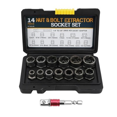 Screw Extractor Set 14-teilig Schraubenausdreher Nutentferner Bits Bohrer