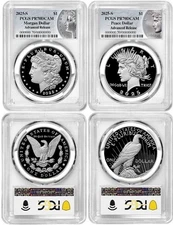 2025 S Morgan & Peace Silver Dollar $1 PCGS PR70DCAM Advanced Release #763-4