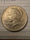 1921 Peace Silver Dollar $1 High Relief Philadelphia, Hairline Scratch, luster