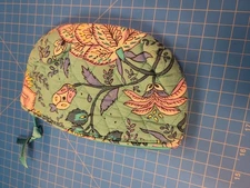 Vera Bradley Quilted Cosmetic Bag Floral Zip Pouch Makeup Travel Accessory Case