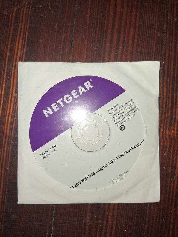 NETGEAR CD VERSION 1.5 AC1200 WIFI USB ADAPTER 802.11ac Dual Band USB 3.0