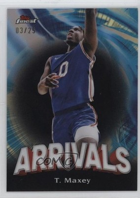 2023-24 Topps Finest Arrivals Black Refractor 3/25 Tyrese Maxey #A-5 0nr3