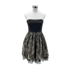 Aqua Womens Dress Medium Black Lace Party Evening Cocktail Chic Sugar Plum