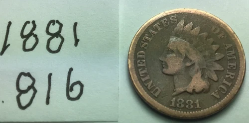 1881 Indian Head Penny; GOOD condition #816