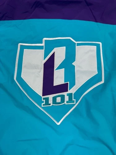 Baseball Lifestyle 101 BL101 Colorblock Pullover Jacket Blue/Purple Size S New image 12