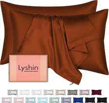 Mulberry Silk Pillow Cases 2 Pack Standard Size 20x26 Inches with Hidden Zipper,