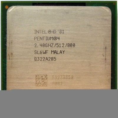Intel SL6WF CPU Pentium 4 - 2.4GHz 512KB Cache 800MHz S478 Tested Working