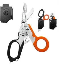 6 in 1 Multifunctional Trauma Shears Foldable with Strap Cutter | Heavy Duty Sta