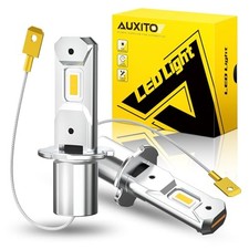 H3 LED Bulb Yellow 3000K, 16,000LM 600 Super Brighter, 10 Years Lifespan,