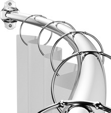 Curved Shower Curtain Rod, Stainless Steel, Adjustable 40-72 Inch