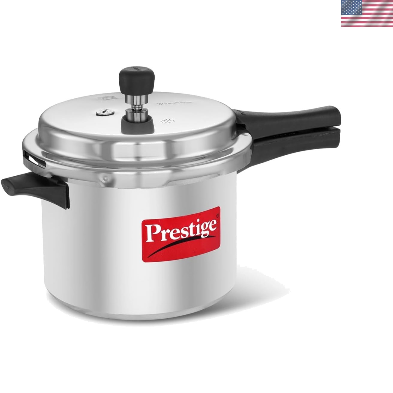 Elegant 5L Aluminum Pressure Cooker, Gas Stovetop Compatible