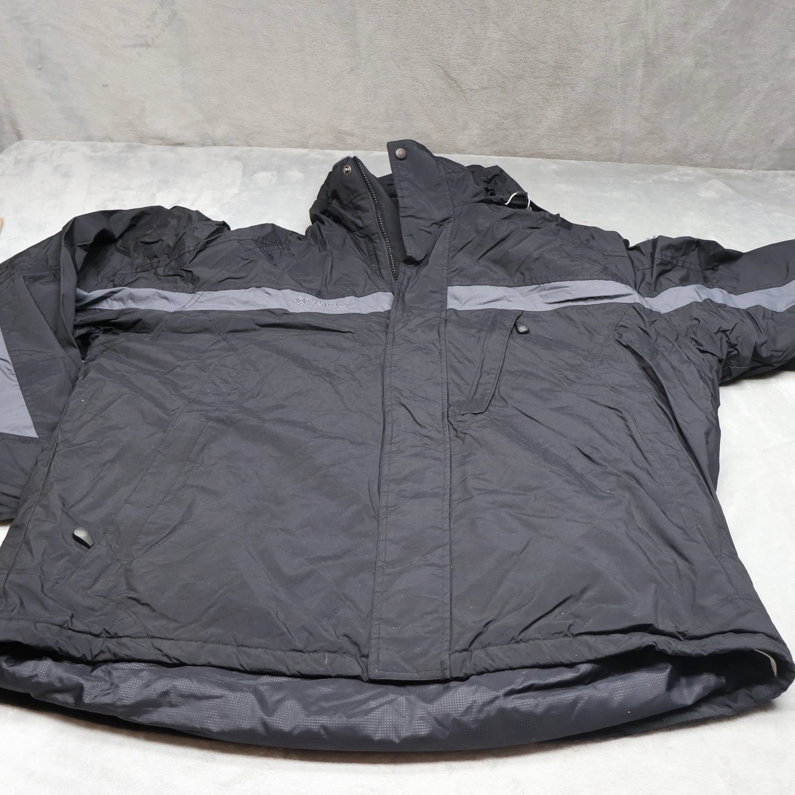 Columbia Jacket Mens XXL Black Wind Rain Waterproof Fleece Lined Outdoor Winter