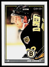 1991-92 O-Pee-Chee Don Sweeney #319 Boston Bruins