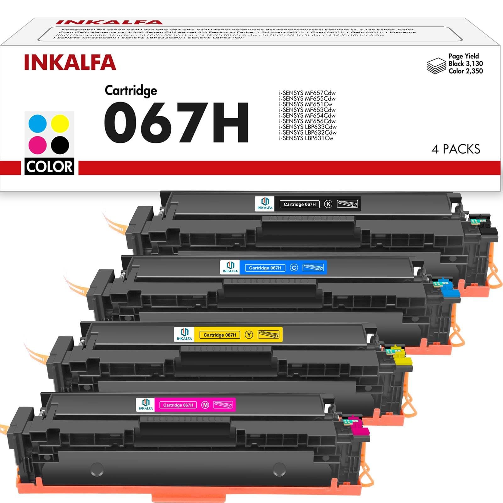 Toner 067 pour Canon i-SENSYS MF655CDW pour éviter les pannes d'encre au bureau