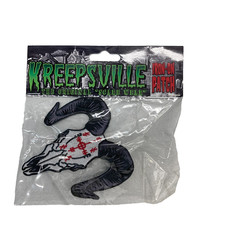 Voodoo Goat Skull Embroidered Iron On Patch - Kreepsville666 Goth NEW SEALED