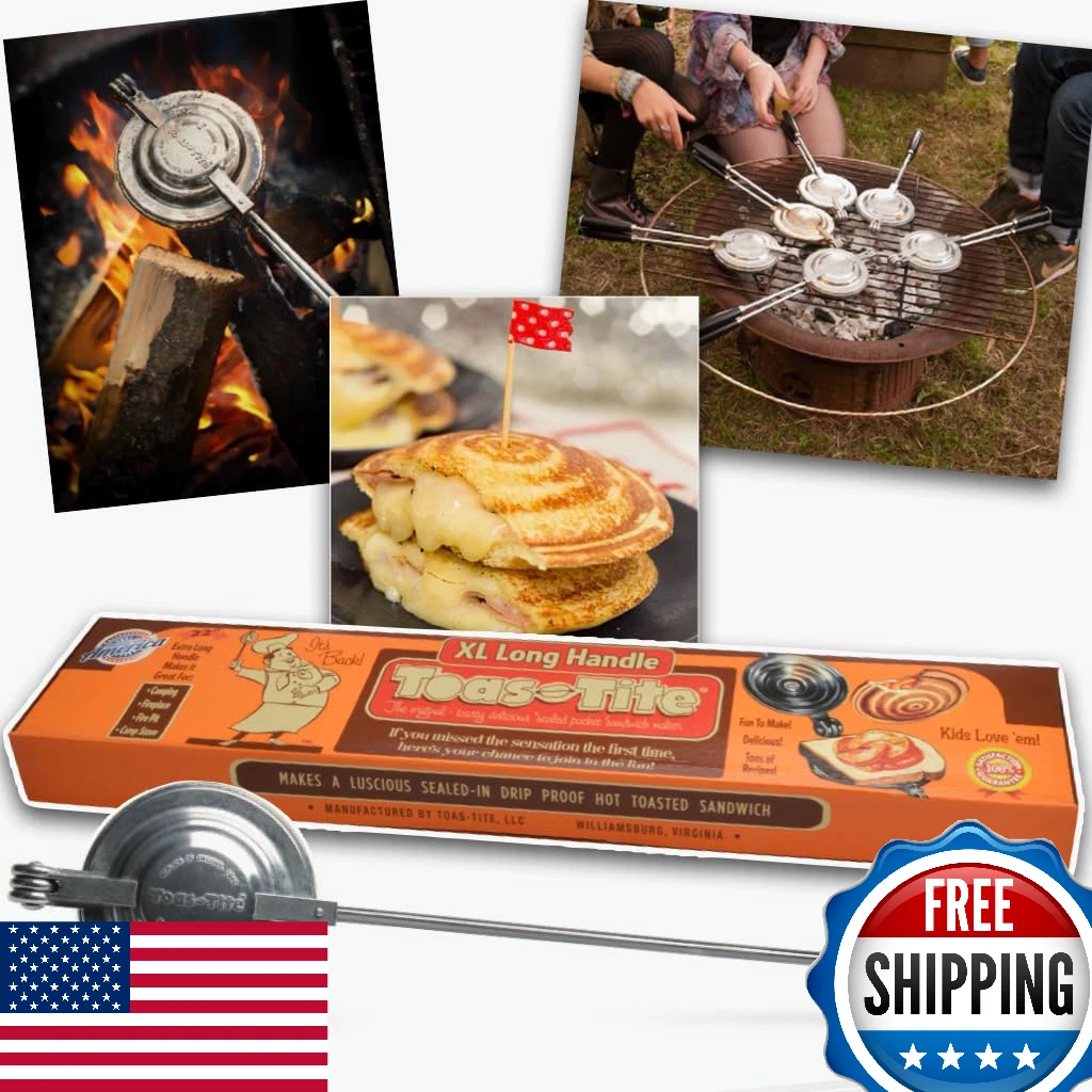 Toas-Tite Sandwich Grill XL Handheld Panini Press Cast Aluminum