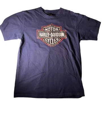 Harley-Davidson Visalia California Vintage Logo Graphic Tee Purple XL USA