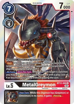 MetalGreymon Rare Across Time Foil BT12-068 R NM