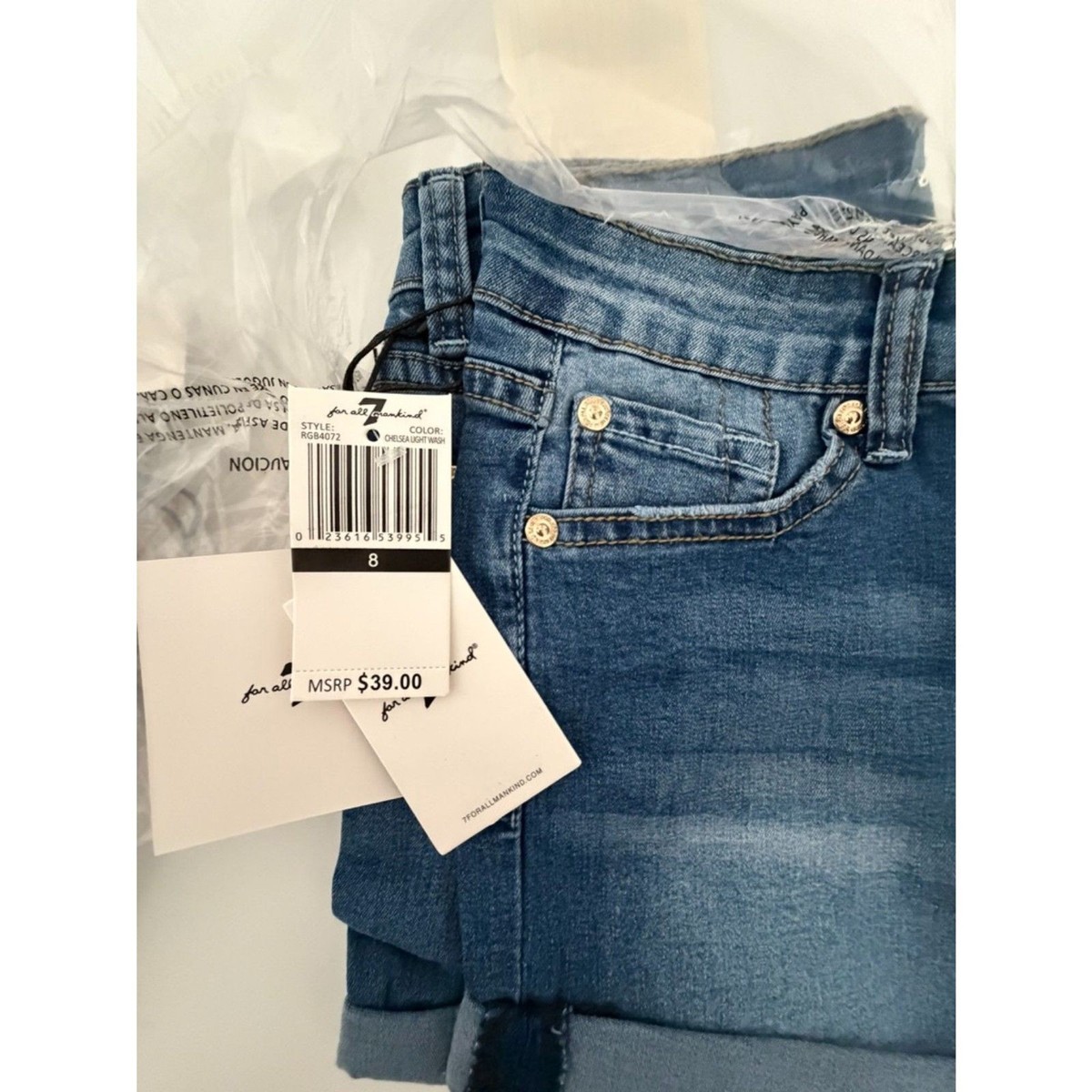 seven for all mankind size 8 stretch short - girls | eBay