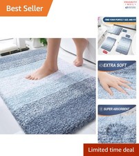 Machine Washable Non-Slip Bath Mat 76cm x 51cm Ultra-Soft Microfiber