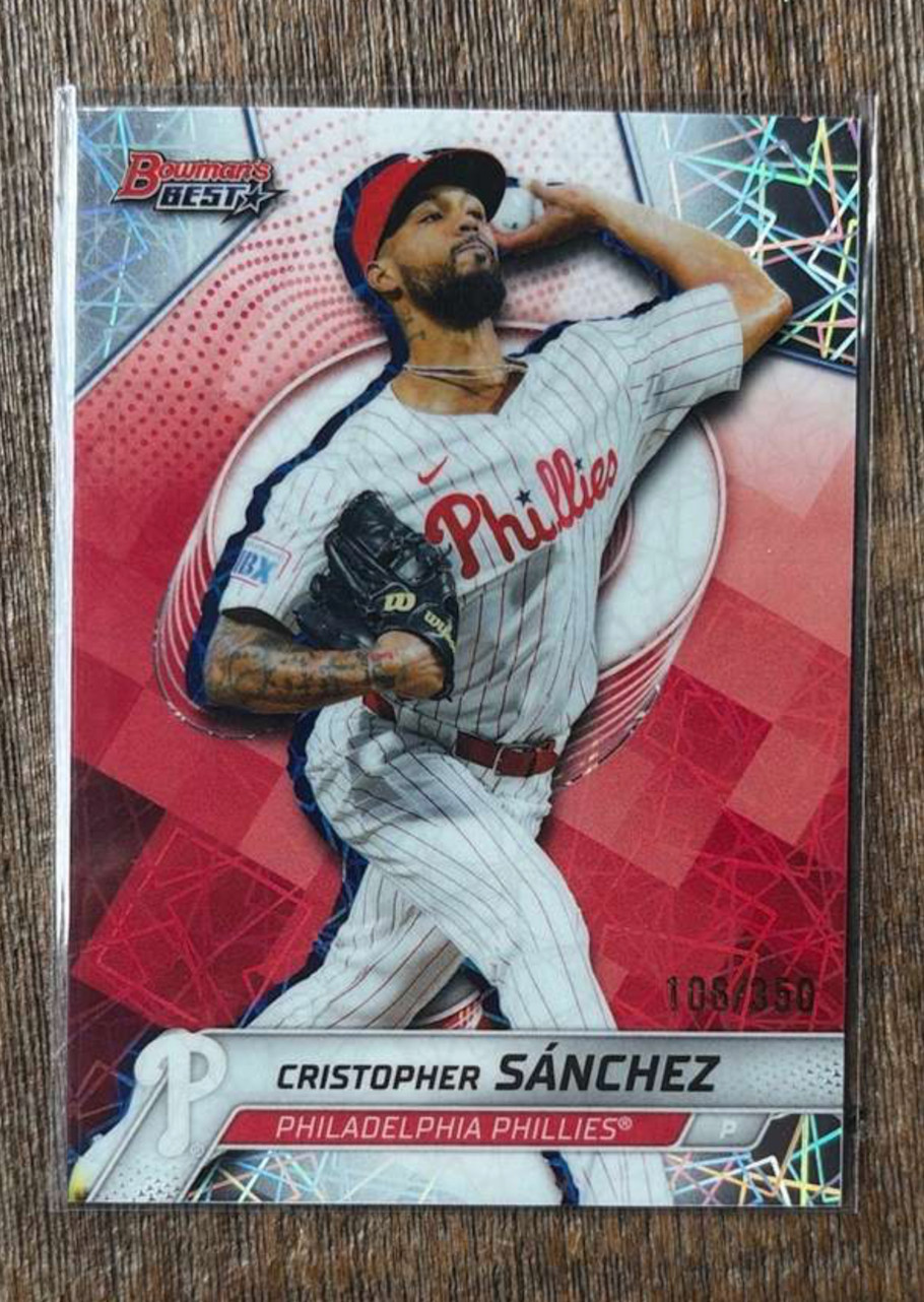 2025 Topps Bowman's Best Cristopher Sanchez #67 Lazer Refractor /350 Phillies