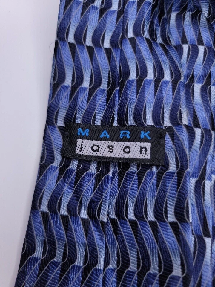 Corbata formal Mark Jason para hombre 52"Lx3"W corbata azul Foto 3 de 4
