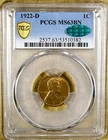 1922-D PCGS MS63 BN Lincoln Cent - CAC Stickered - Very PQ !!!