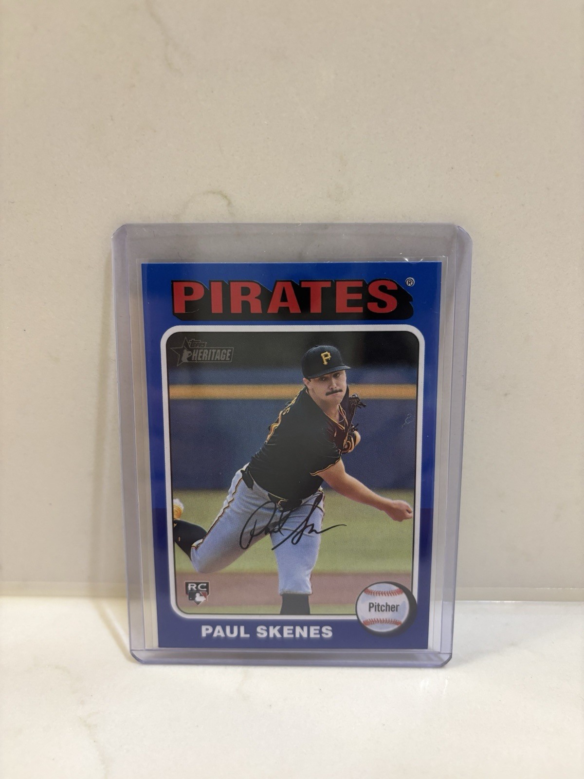 2024 Topps Heritage High Number - Paul Skenes #594 Dark Blue Border (RC)