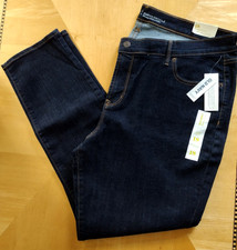 NEW Old Navy Curvy Mid Rise Skinny Denim Jeans Size18 Reg Dark Blue Stretch NWT