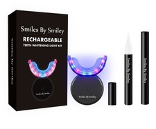 Teeth Whitening Kit with LED Light 35 Carbamide Peroxide, 3 Gel Syringes, Tray