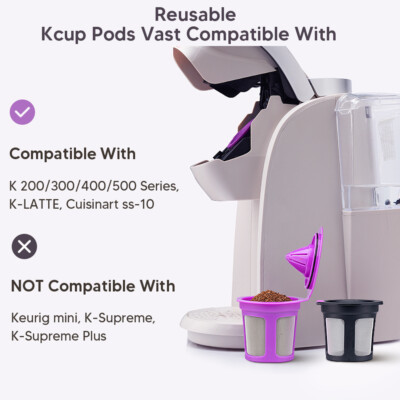 Reusable K-Cup Filters - Stainless Steel Refillable Pods For Keurig 1.0 & 2.0 Coffee Makers (6 Seals + Lid)