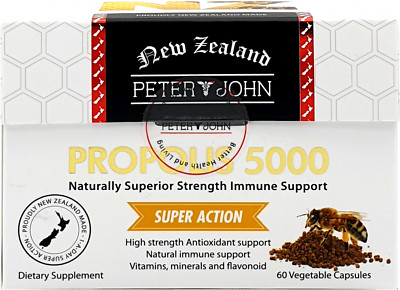 Peter&John NEW ZEALAND Propolis 5000 natural immune support 60capsule