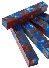 3/4" x 3/4" x 5" Silver Spirit Pen Blank Acrylester XX57