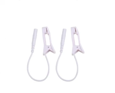 ELECTROSEX E-STIM TENS MASSAGE EAR NIPPLE CLIPS WITH 2MM FEMALE PIN,UK SELLER !