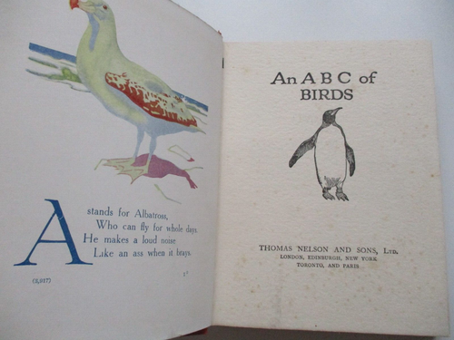 C1924 AN ABC OF BIRDS Bumper Colour Book THOMAS NELSON & SONS Children's SCARCE - Bild 10 von 19