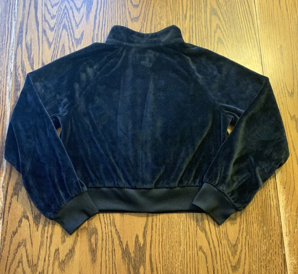 Chaqueta Converse Niños Terciopelo Negro Cremallera con Acentos Azul y Rosa/Talla: M (10-12) Foto 2 de 4