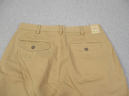 VINTAGE Banana Republic Pants Mens 32x32 Smithfields Tan Pleated Relaxed W/ Tags - Picture 11 of 20
