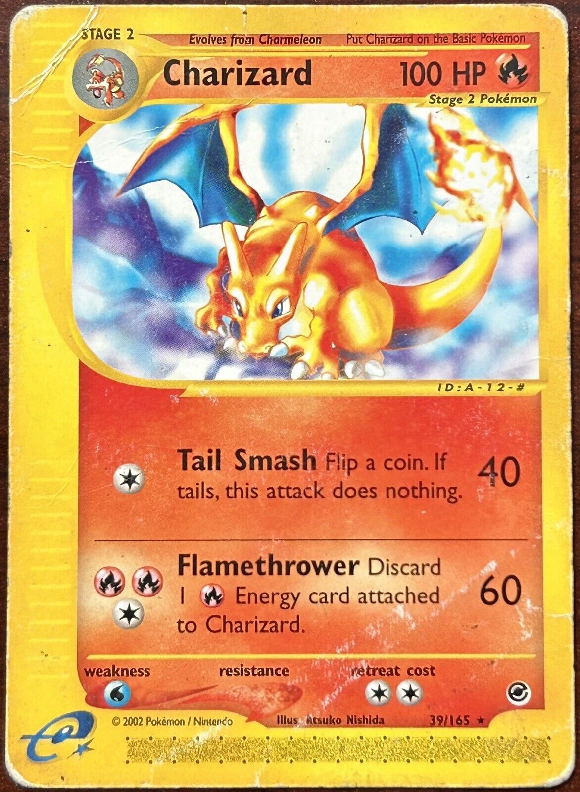 Charizard 39/165 Expedition Rare Non Holo 2002 Pokemon Card PSA 1 Contender