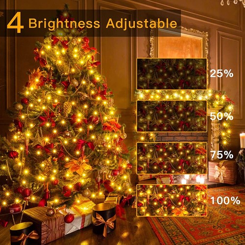 Ollny Fairy Lights, Outdoor String Lights Plug in Cool White 20m 200 christmas - Picture 7 of 8