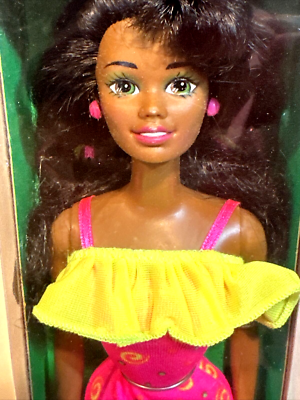African-American Ruffle Fun Barbie Doll 12434 Mattel 1994