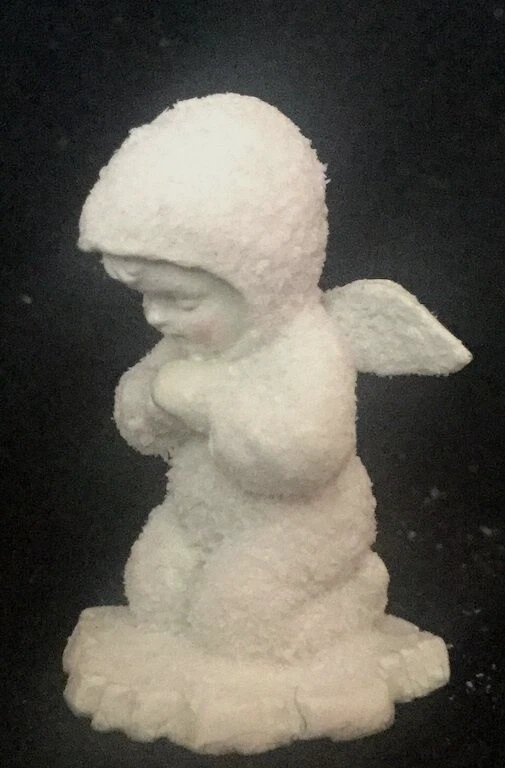 NOW I LAY ME DOWN TO SLEEP # 76570 Dept 56 Snowbabies RARE MINATURE PEWTER  - Picture 1 of 5