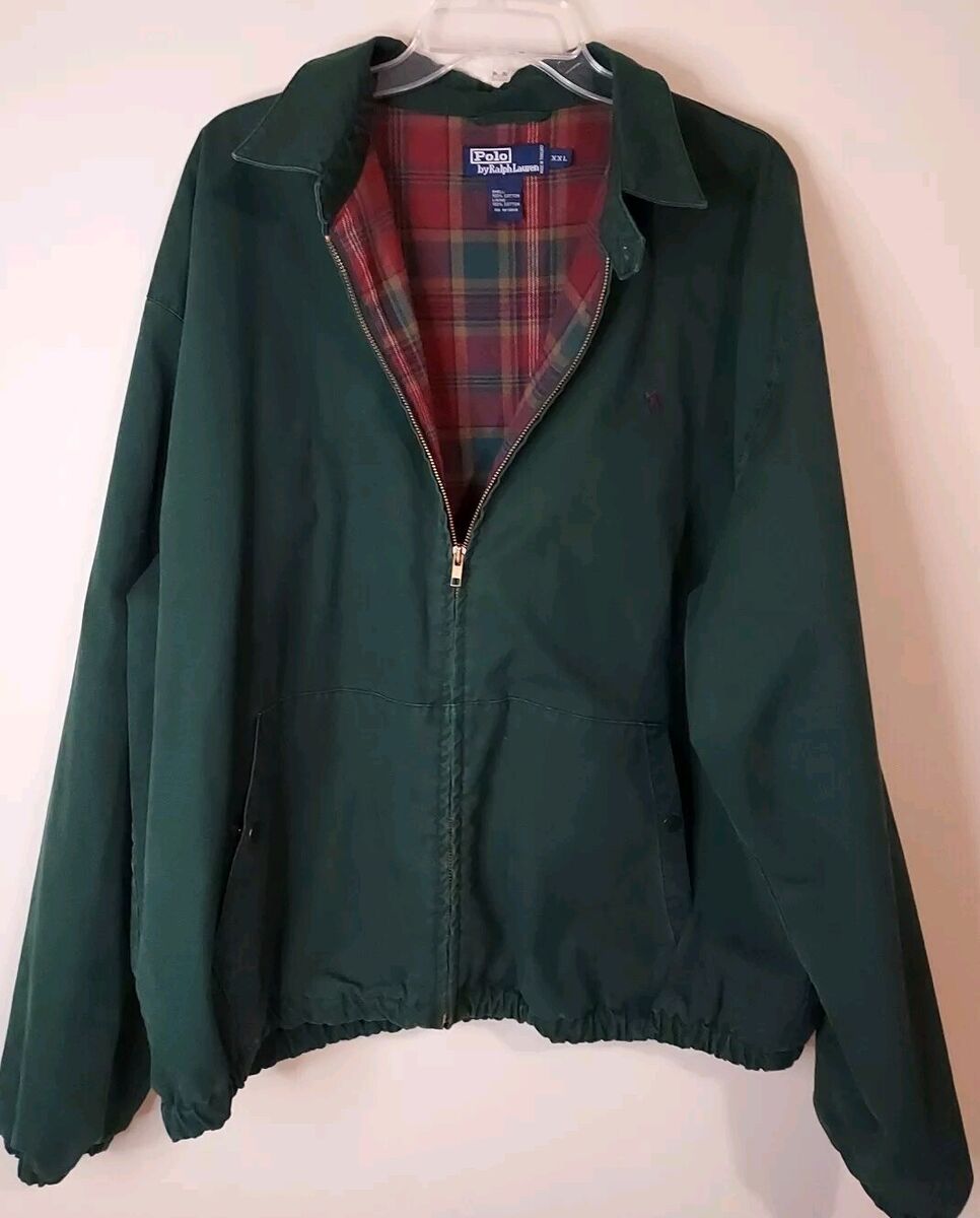 Vintage Polo Ralph Lauren Dark Green Full Zip Jacket Plaid Vintage Polo Ralph Lauren Dark Green Full Zip Jacket Plaid