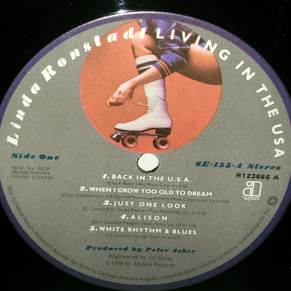 LINDA RONSTADT Living In The U.S.A. USA LP 1978 RCA Music Club Vinyl Foto 3 de 4