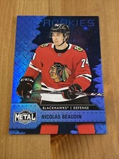 2020-21 Metal Universe NICOLAS BEAUDIN Blue Spectrum SP Blackhawks RC