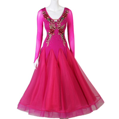 Latin Ballroom Dance Dress Modern Salsa Waltz Standard Long Dress#F490 Hot pink | eBay Latin Ballroom Dance Dress Modern Salsa Waltz Standard Long Dress#F490 Hot pink | eBay