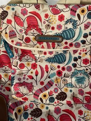 Lily Bloom CATS Backpack Double Strap Hang Strap  Floral Cats Hat 3 Compartment Lily Bloom | Bags | Lily Bloom Cats Backpack Double Strap  main image 3
