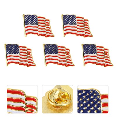 5 Pcs Abzeichen Brosche Pin Metall Brosche Pin Amerikanische Flagge Revers Pin